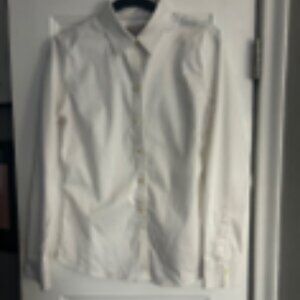Banana Republic Tailored White Button Down Shirt, Size 10
